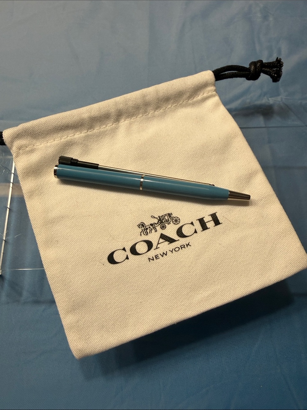 Coach Blue pen with refill
